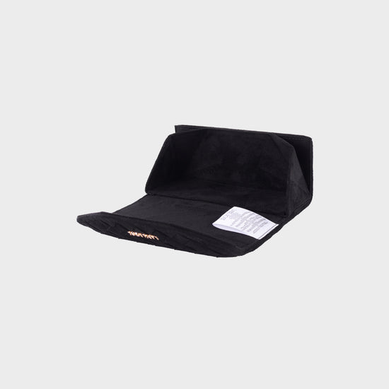 MEGAN FAUX SUEDE glasses case - BLACK GOLD