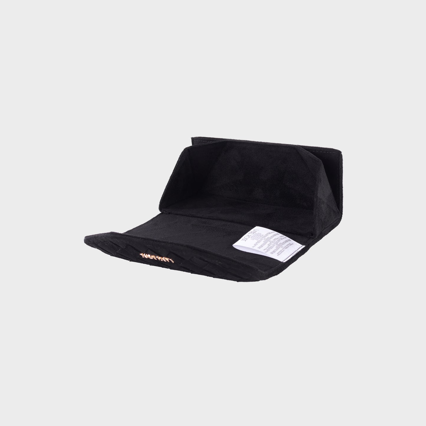 MEGAN FAUX SUEDE glasses case - BLACK GOLD