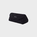 MEGAN FAUX SUEDE glasses case - BLACK SILVER