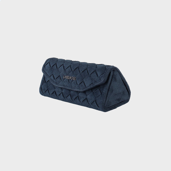 MEGAN FAUX SUEDE glasses case - BLUE