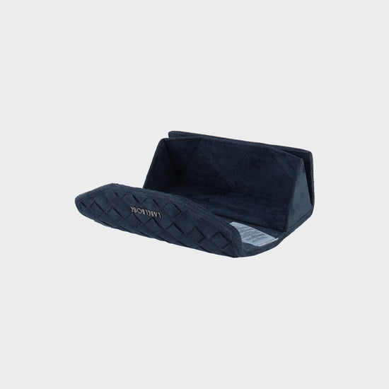 MEGAN FAUX SUEDE glasses case - BLUE