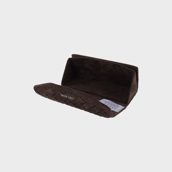 MEGAN FAUX SUEDE glasses case - BURGUNDY