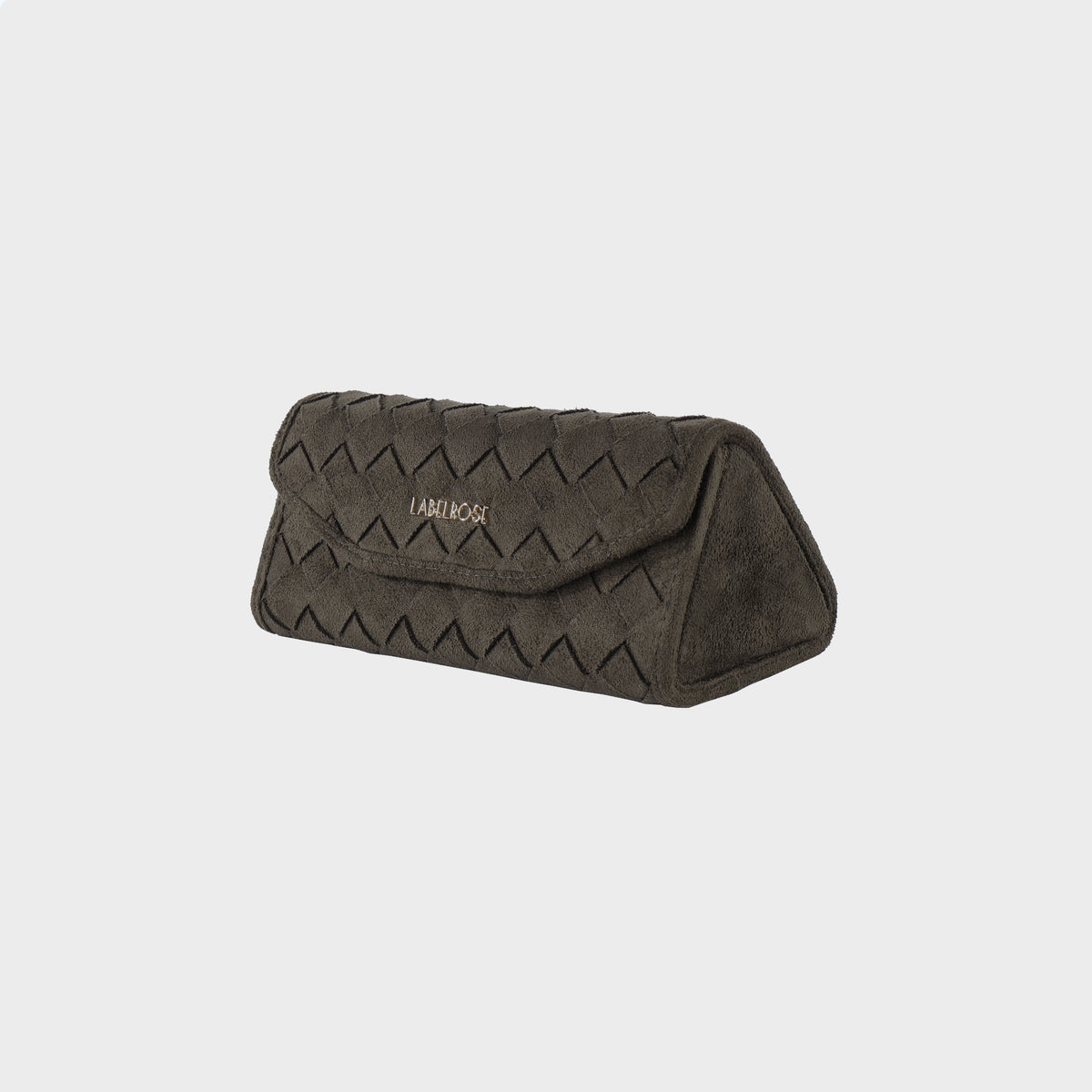 MEGAN FAUX SUEDE glasses case - MUSK