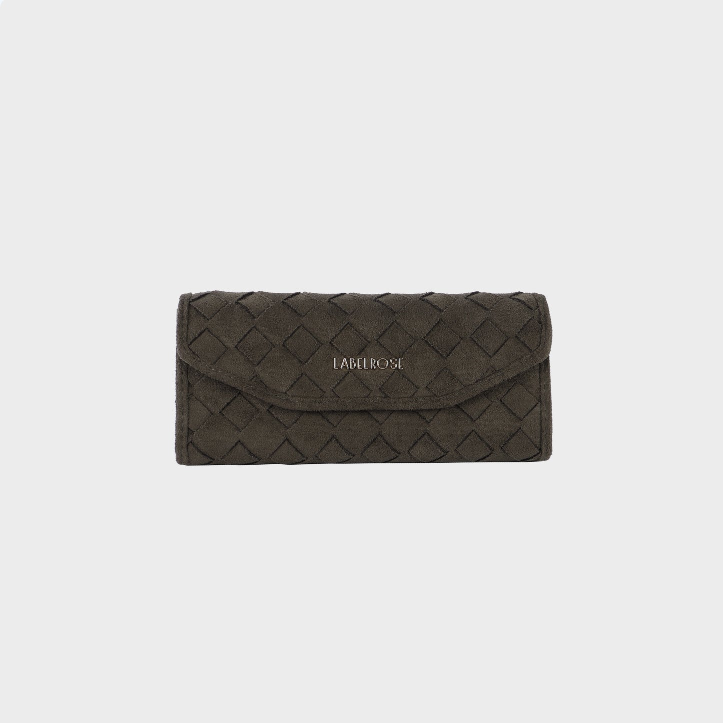 MEGAN FAUX SUEDE glasses case - MUSK