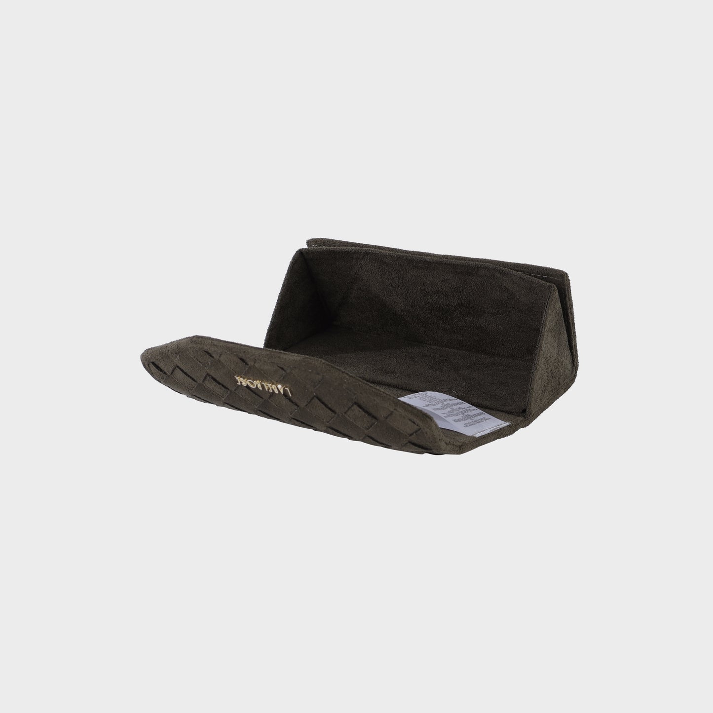 MEGAN FAUX SUEDE glasses case - MUSK