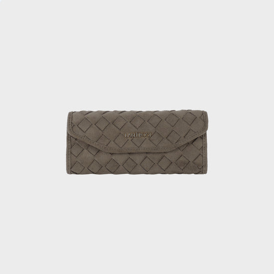 MEGAN FAUX SUEDE Eyeglass Case - TAUPE