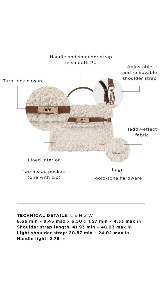 Borsa a mano GRACE TEDDY - CREAM
