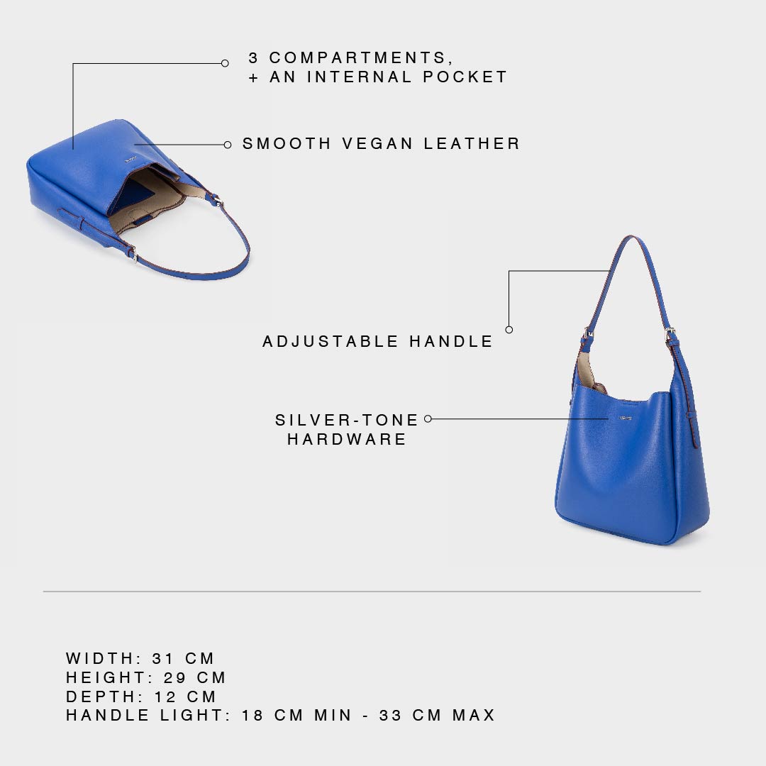 Shopper bag STEFANY - BLU ELETTRICO