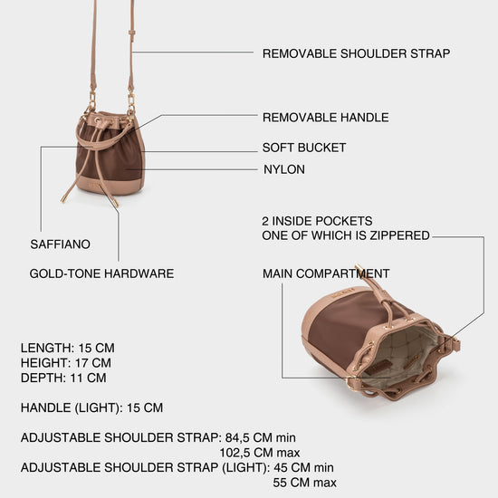 Secchiello EVELIN BUCKET - MARRONE