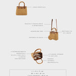 Borsa a mano MARGOT SMALL BAMBOO LE - BRUNT BROWN