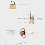 Handbag MARGOT SMALL BAMBOO LE - SAND BEIGE
