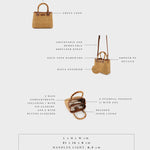Borsa a mano MARGOT SMALL BAMBOO LE - BRUNT BROWN