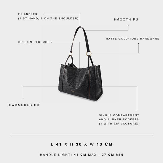Tote Bag MIA - NERO GOLD