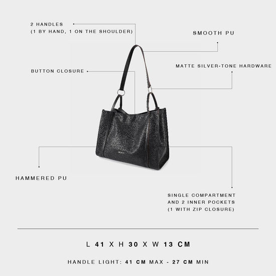 Tote Bag MIA - NERO SILVER
