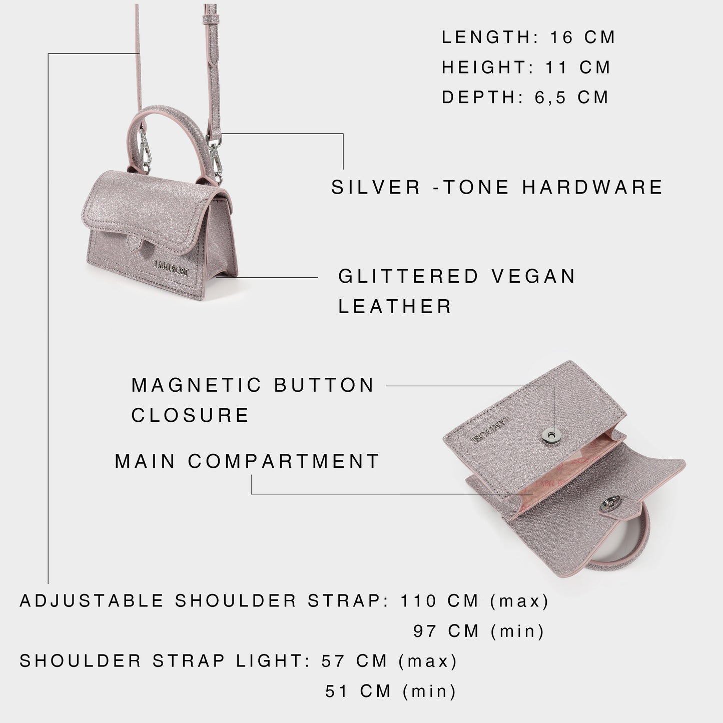 Bolso mini PAIGE MINI LE - ROSA