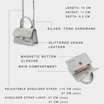 Bolso mini PAIGE MINI LE - PLATEADO