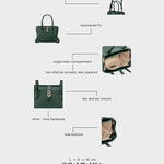 Borsa a mano LENÚ - GREEN