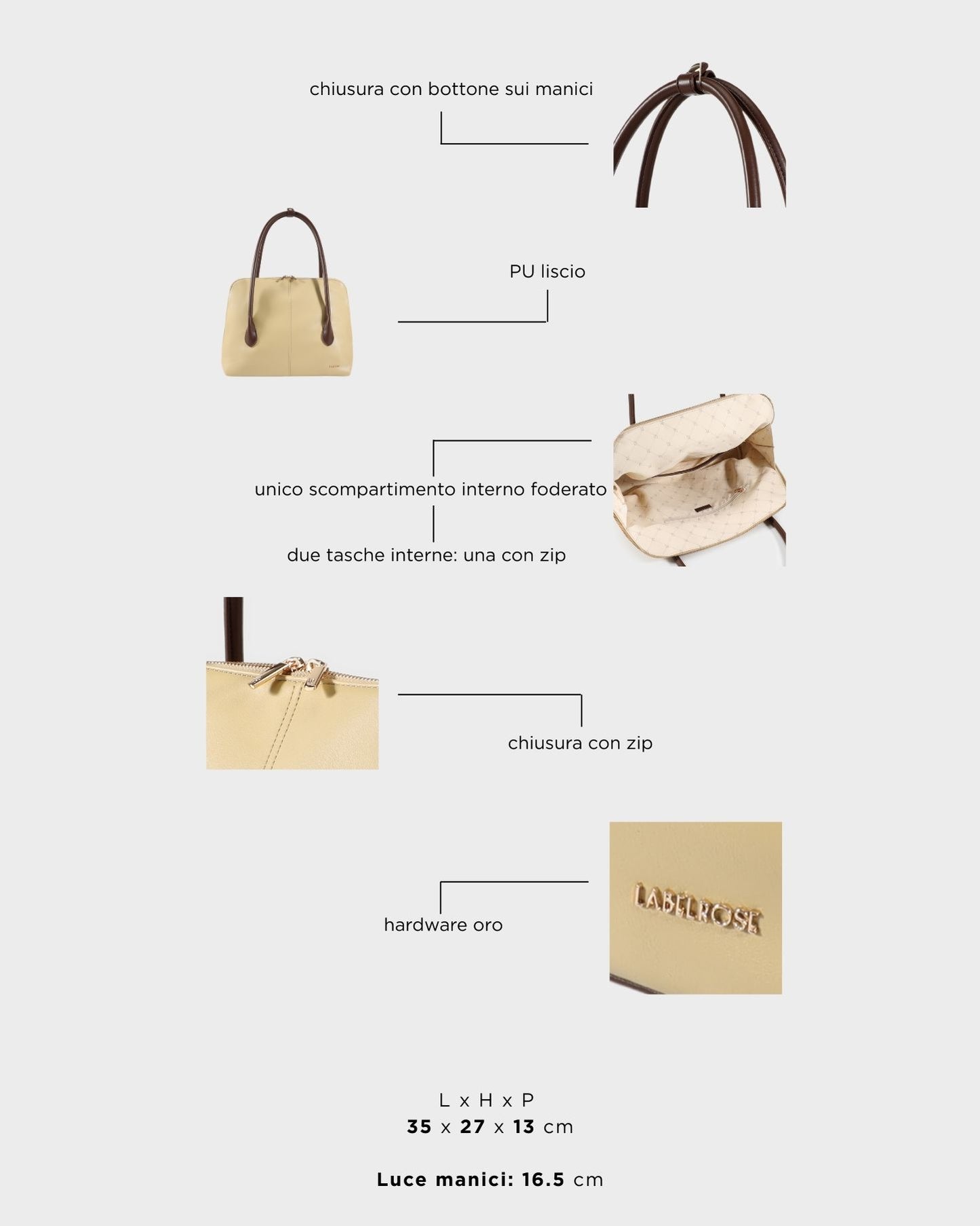 MELROSE Shoulder Bag - NUT CREAM