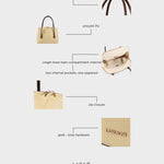 MELROSE Shoulder Bag - NUT CREAM