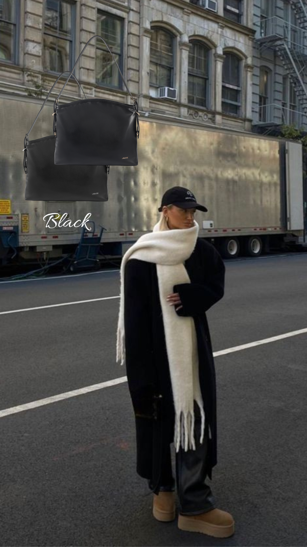 Borsa a spalla MINNIE - BLACK SILVER