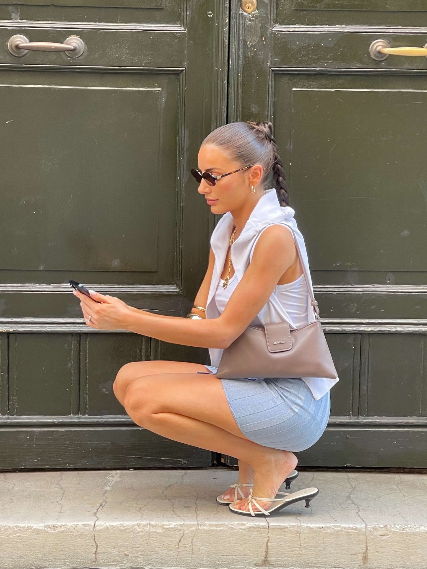 Borsa a spalla HANNAH - TAUPE