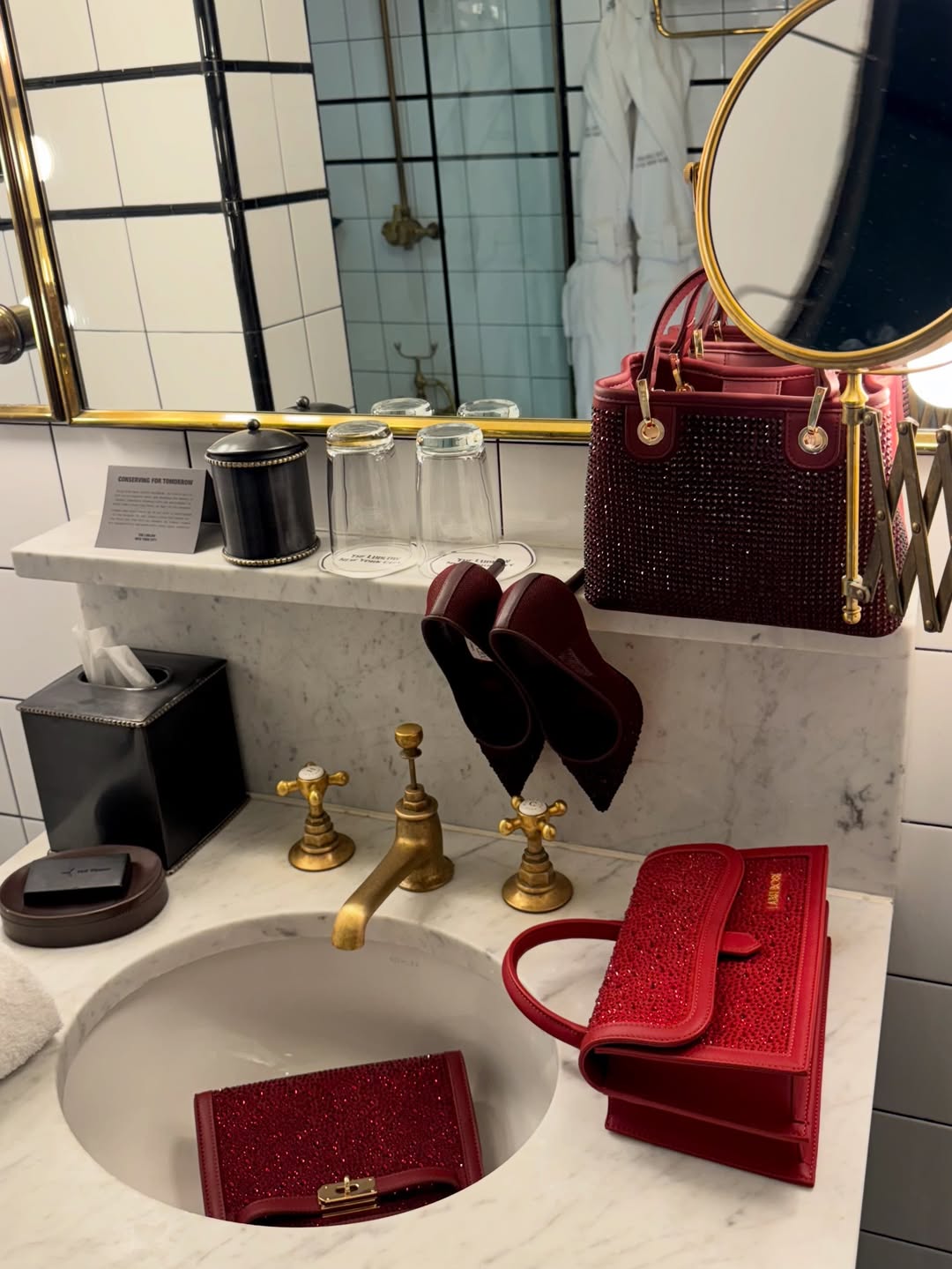 Borsa a mano PAIGE STRASS IN LOVE - GOLD