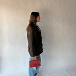 Borsa a mano PAIGE SAFFIANO - POMEGRANATE