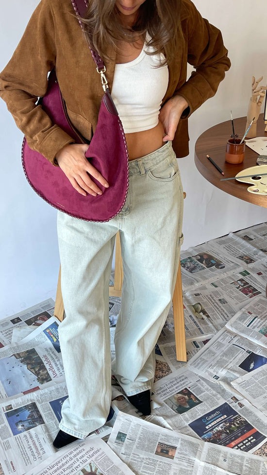 BORSA A SPALLA AURORA - BORDEAUX