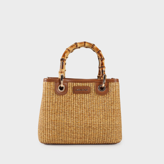 Borsa a mano MARGOT SMALL BAMBOO LE - BRUNT BROWN