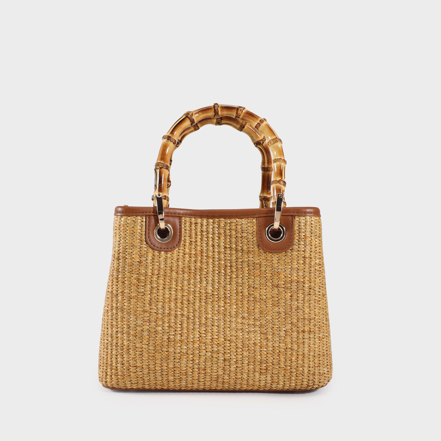 Borsa a mano MARGOT SMALL BAMBOO LE - BRUNT BROWN