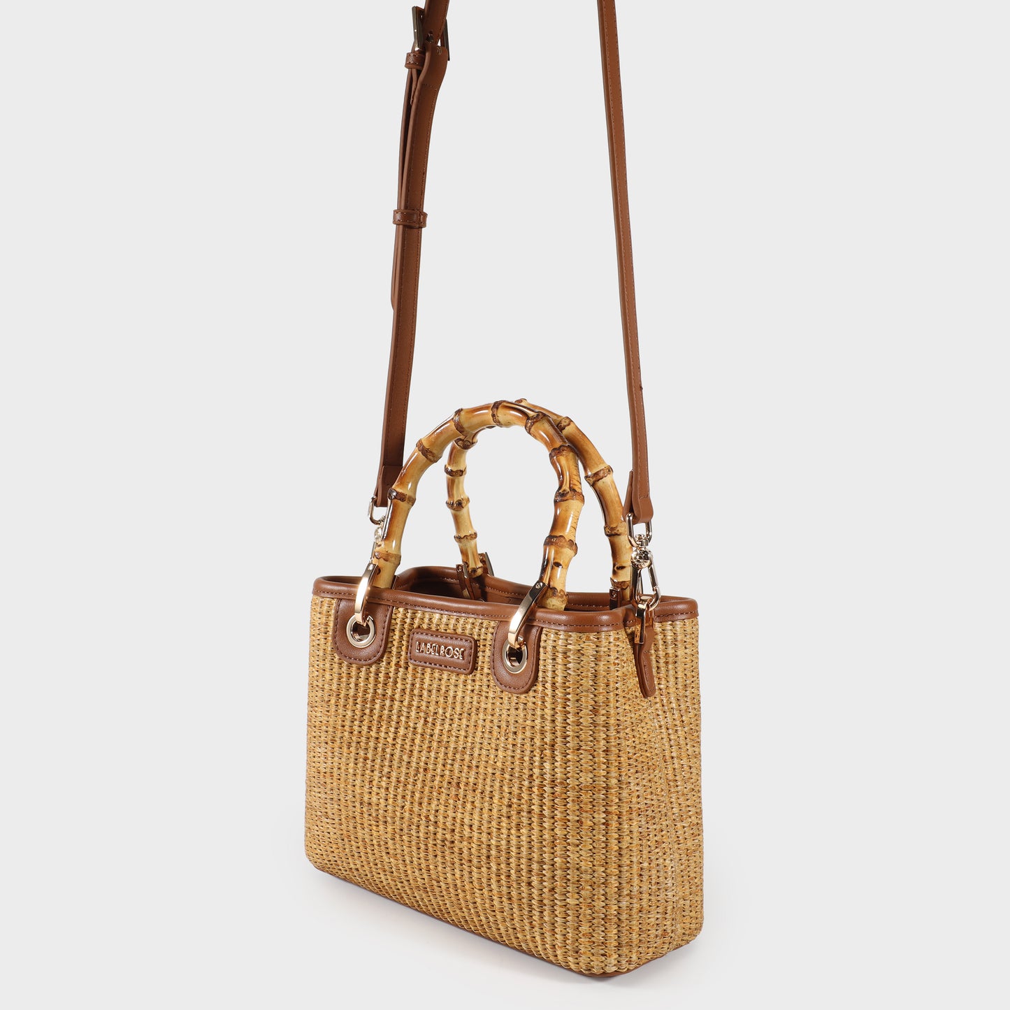 Borsa a mano MARGOT SMALL BAMBOO LE - BRUNT BROWN