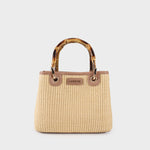 Handbag MARGOT SMALL BAMBOO LE - SAND BEIGE