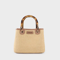 Handbag MARGOT SMALL BAMBOO LE - SAND BEIGE