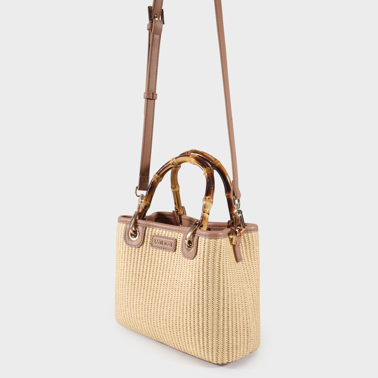Handbag MARGOT SMALL BAMBOO LE - SAND BEIGE