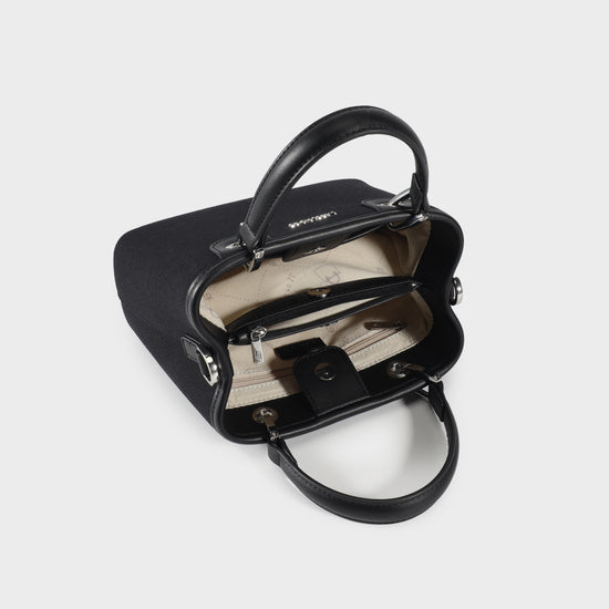 Bolso de mano MARGOT SMALL CANVAS LE - BLACK SILVER