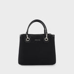 MARGOT SMALL CANVAS LE Handbag - BLACK SILVER