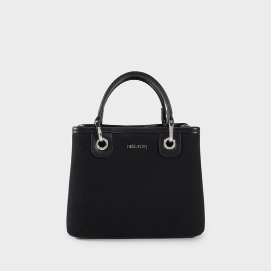 Bolso de mano MARGOT SMALL CANVAS LE - BLACK SILVER