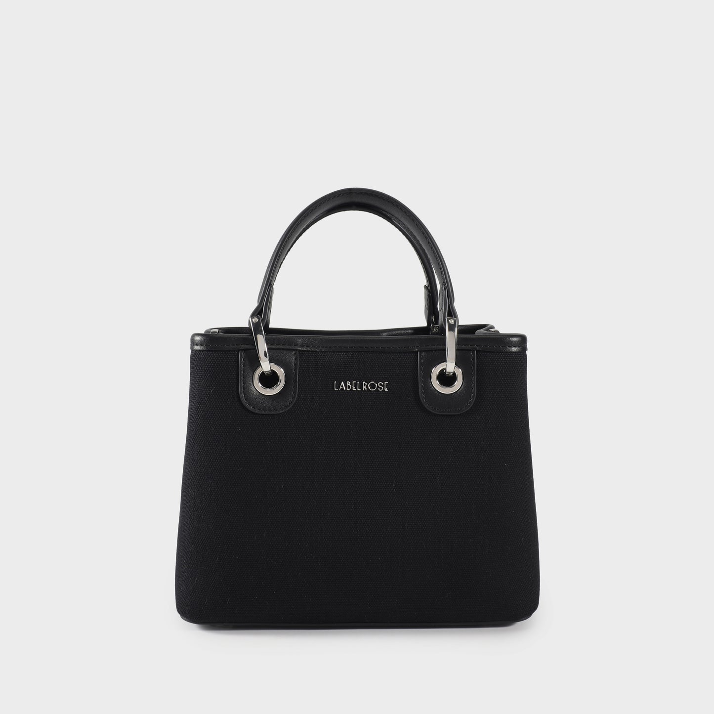 MARGOT SMALL CANVAS LE Handbag - BLACK SILVER