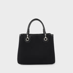 MARGOT SMALL CANVAS LE Handbag - BLACK SILVER