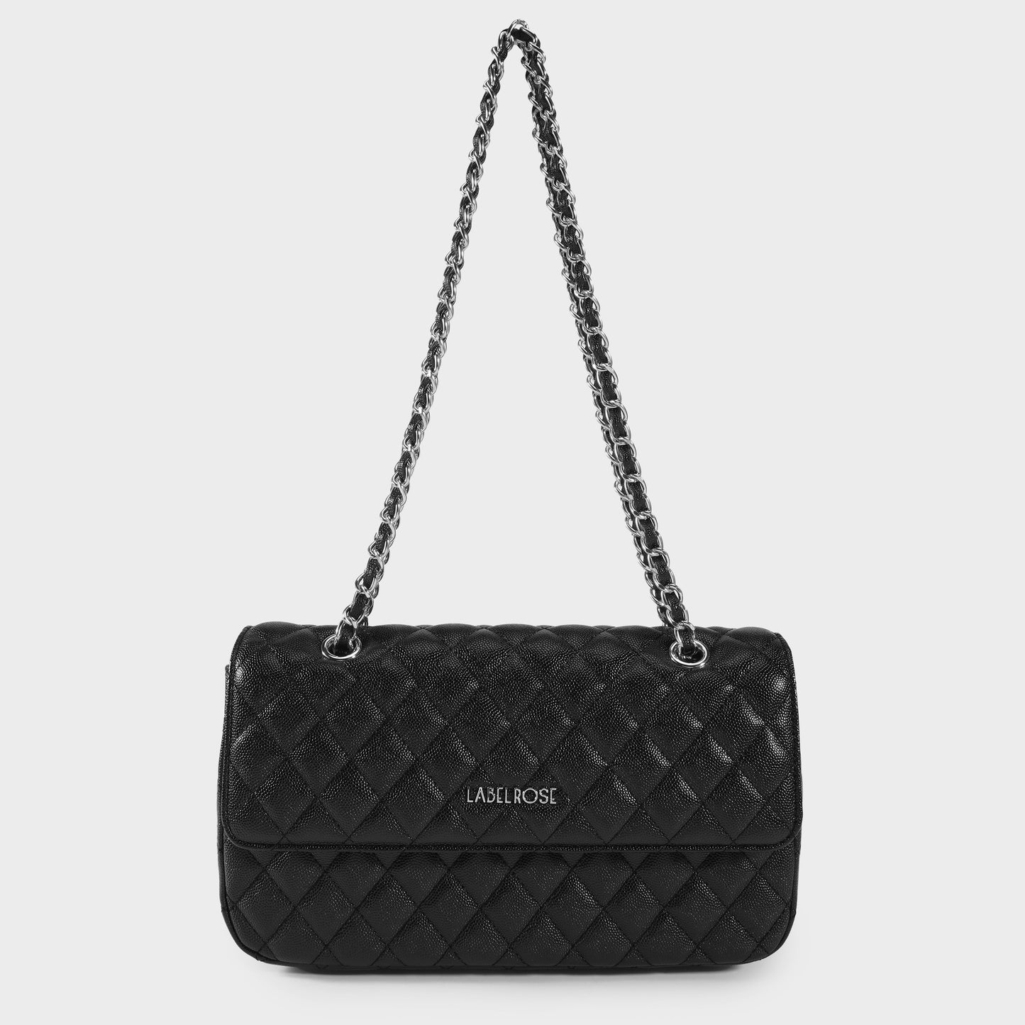 Borsa a spalla KATE BIG - BLACK SILVER