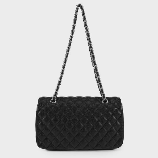Borsa a spalla KATE BIG - BLACK SILVER