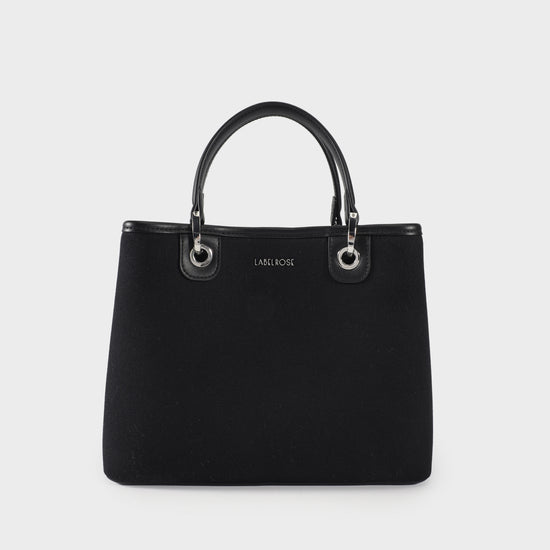 Bolso de mano MARGOT BIG CANVAS LE - NEGRO PLATA