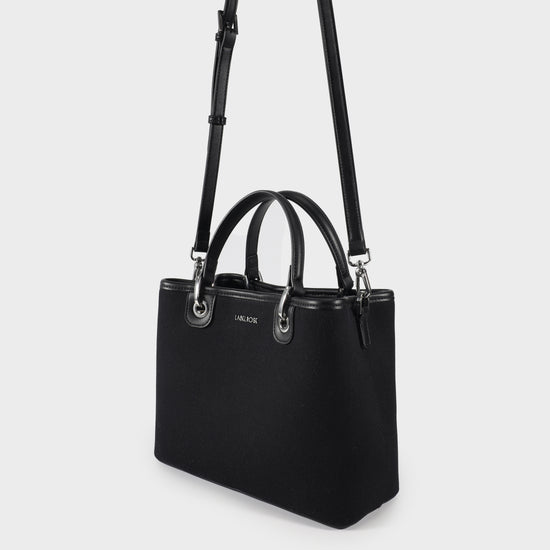 Bolso de mano MARGOT BIG CANVAS LE - NEGRO PLATA