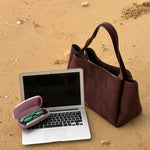 Borsa a spalla IVORY SUEDE - BROWN