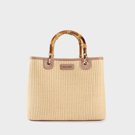 Borsa a mano MARGOT BIG BAMBOO  LE - SAND BEIGE