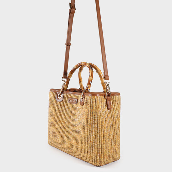 Borsa a mano MARGOT BIG BAMBOO  LE - BRUNT BROWN