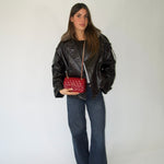 KATE SMALL VELVET shoulder bag