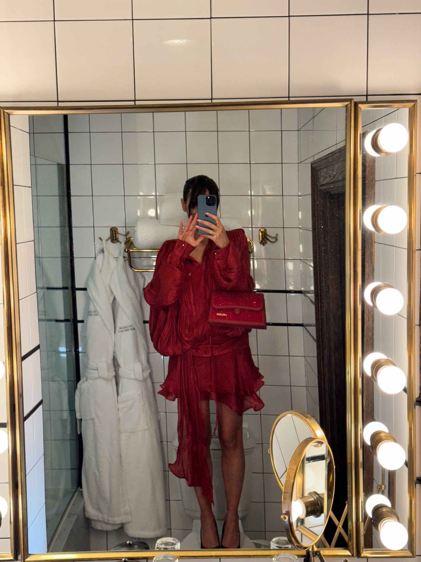 Borsa a mano PAIGE STRASS IN LOVE - GOLD