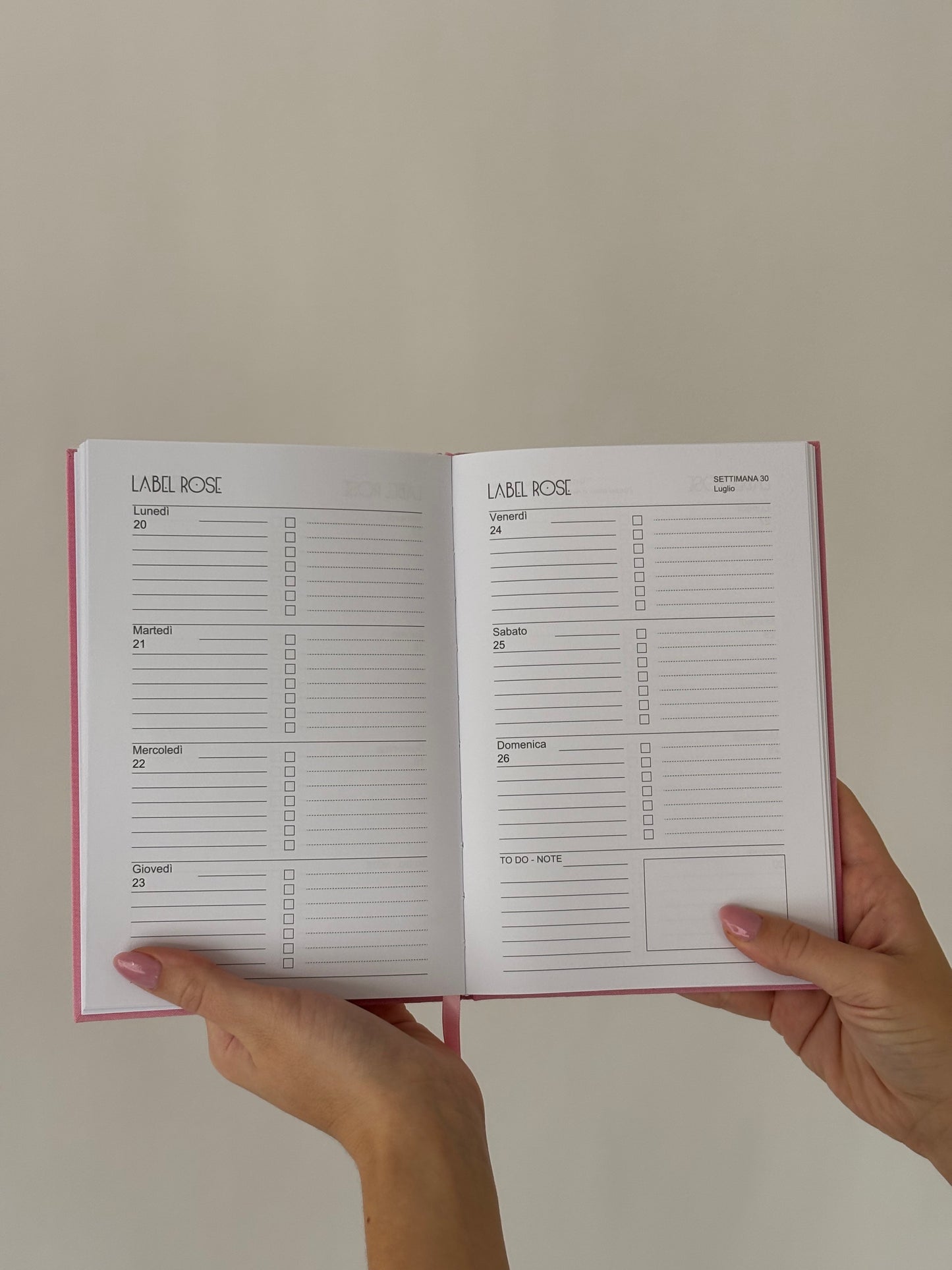 Agenda LABEL ROSE rosa 2026