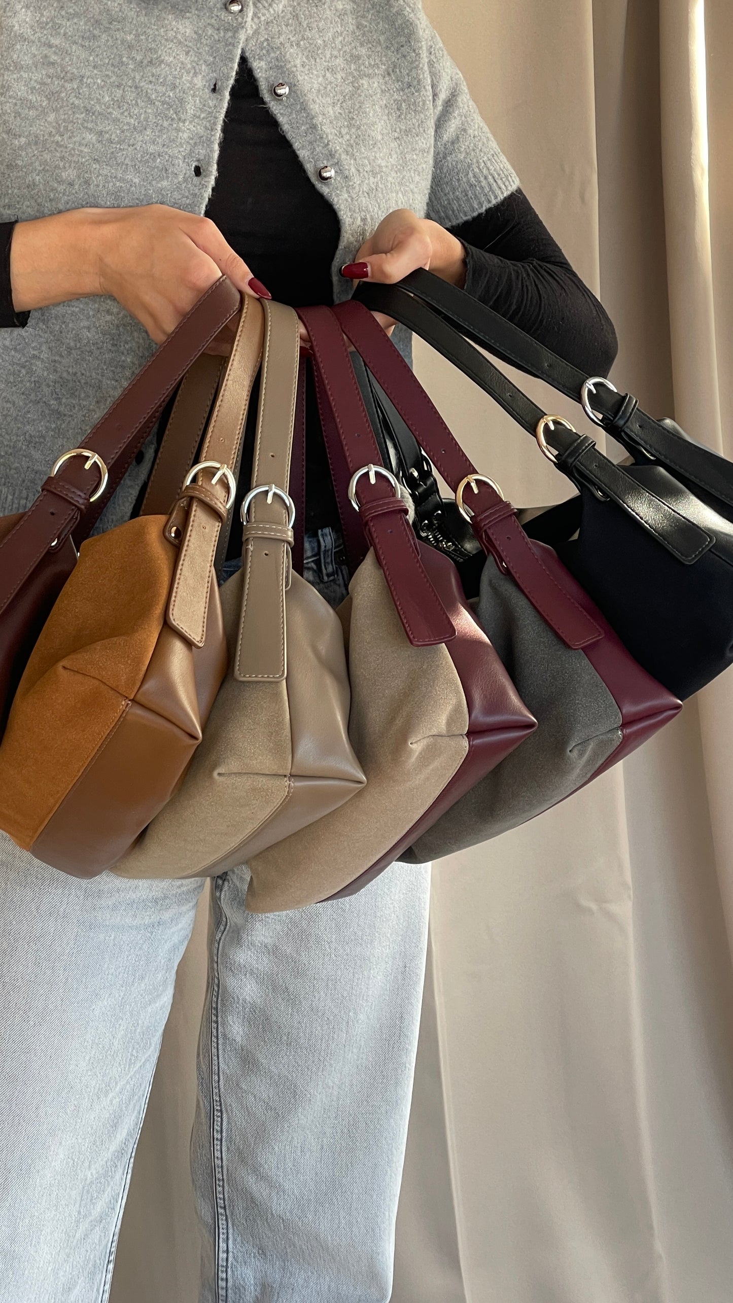 Borsa a spalla DUA - TAUPE